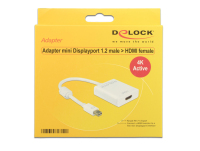 DeLOCK 62612 video átalakító kábel 0,2 M Mini DisplayPort HDMI A-típus (Standard) Fehér