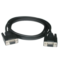 C2G 1m DB9 F/F Null Modem Cable - Black