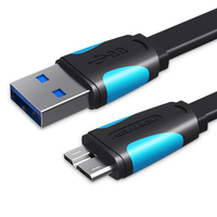 Vention Cable USB 3.0 VAS-A12-B100/ MicroUSB Macho - USB Macho/ 1m/ Azul y Negro
