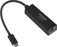 Vision TC-USBCETH/BL adaptador y tarjeta de red Ethernet