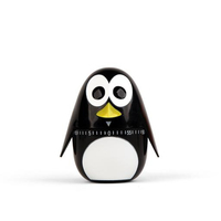 Kikkerland Penguin Timer Minuteur mécanique de cuisine Noir, Blanc, Jaune