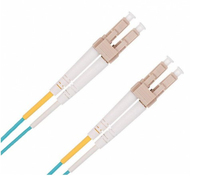 SilverNet SIL-FPL-1M-LC-AQ fibre optic cable 2x LC OM3 Aqua colour