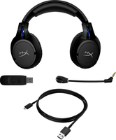 HyperX Cloud Flight - Cuffie wireless per il gaming (nero-blu) - PS5-PS4