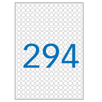 APLI 114302 selbstklebendes Etikett Rund Dauerhaft Blau