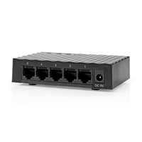 Nedis NSWH5P110BK netwerk-switch Managed Gigabit Ethernet (10/100/1000) Zwart