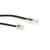 ACT Black 1 metre flat telephone cable with RJ11 and RJ45 connectors
