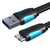 Vention Flat USB3.0 A Male to Micro B Male Cable 0.25M Black