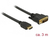 DeLOCK 85655 adaptador de cable de vídeo 3 m HDMI tipo A (Estándar) DVI Negro
