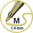 STABILO Pen 68 metallic Filzstift Medium Gold