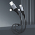 DUDAO L20PRO 4-in-1 fast Charging Cable USB kábel 1 M USB A/USB C USB C/Lightning Fekete, Szürke