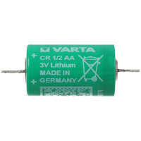 Varta CR1/2AA Lithium Batterie 6127 mit axialem Lötdraht