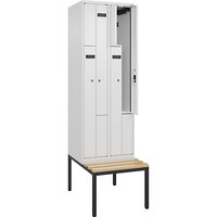 Vestiaire à portes en Z Evolo PLUS avec banc