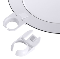 Gläserhalter/Tellerclip aus weißem ABS-Kunststoff, zum Feststecken von
