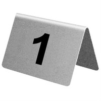 Edelstahl Tischnummern 1-10 - 10 Stück
