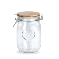 Vorratsglas "Heart" m. Bügelverschluss, 1000 ml, / Maße: Ø 11x17 cm, Kiefer
