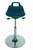 Arbeitsstuhl Stehhilfe Hocker "Der Retro-Look" Modell 3675.81, mit Fußring, PU-Sitz, Sitz Blau