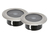 2er-Set Solar LED-Bodenspot, Edelstahl, Ø 11cm, je Spot bis 100kg belastbar