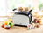 Toaster aus rostfreiem Edelstahl mit Brötchenaufsatz, 4 Funktionen & 7 Stufen