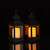 Relaxdays LED Laternen 2er Set, Kerze mit Flammeneffekt, Outdoor geeignet, nostalgische Deko-Laterne, H: 23 cm, schwarz