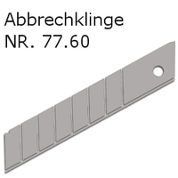 Martor Abbrechklinge, Nr. 77, (B/L 17,8 x 110 mm, Stärke: 0,50 mm), Pack à 10 Stk.