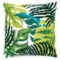 Cross Stitch Kit: Cushion: Botanical Leaves