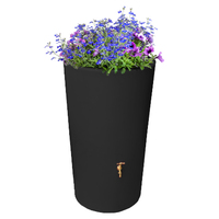 City Garden Water Butt and Planter - Black