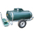 1125 Litres Water Site Bowser with Small Animal Trough - Red