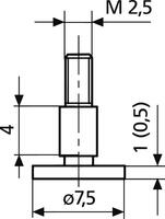 Talerzowa końcówka pomiarowa 7,5x1,0mm MAHR