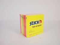 ValueX Stickn Pop-Up Notes 100 Sheets Neon Colours (Pack 6)