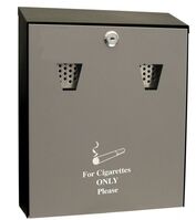 Cathedral 3.1 litre Wall Mounted Lockable Ash Bin Black
