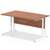 Impulse 1400 x 800mm Straight Desk Walnut Top White Cantilever Leg MI001906