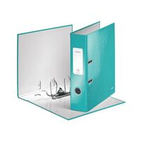 Leitz 180 WOW Ice Blue Lever Arch File Laminated Paper on Board A4 80mm Spine Wi(Pack 10)