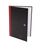 Black n Red A5 Casebound Hard Cover Notebook Recycled Ruled 192 Pages Ma(Pack 5)