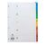 Concord Classic Index 1-5 A4 180gsm Board White with Coloured Mylar Tabs 00201/C