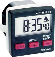 Visszaszámláló időzítő kapcsoló óra, beépíthető, Müller TC 14.21 230 V/AC 8A