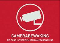 ABUS AU1305 Figyelmeztető matrica Videó felügyelet Nyelvek Holland (Sz x Ma) 74 mm x 53 mm