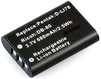 Battery for Digital Camera 2Wh Li-ion 3.7V 680mAh Pentax 2Wh Li-ion 3.7V 680mAh Pentax Kamera- / Camcorder-Batterien