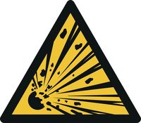 Minipiktogramme - Warnung vor explosionsgefährlichen Stoffen, Gelb/Schwarz