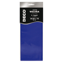 Carta Velina Deco CWR - 50x76 cm - 12283/14 (Blu Conf. 5)