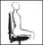 Gesundheits-Bürodrehstuhl bis 180 kg, Sitz-BxTxH 490x450-490x410-540 mm, Lehnenh