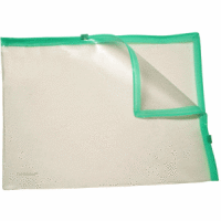 Gleitverschlusstasche A4 PVC mit 2 Plastikzips Zipp grün
