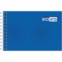 Taschenkalender Septimus 15x10cm 1 Woche/2 Seiten Grafik-Einband blau 2025