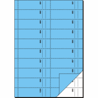 Bonbuch 1000 Abrisse A4 hoch 65g/qm blau mit Blaupapier 2x50 Blatt