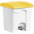 Tretabfallbehälter 30l Kunststoff grau Deckel gelb