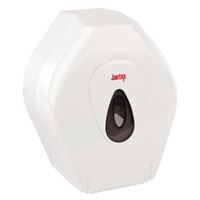 Jantex Mini Jumbo Tissue Dispenser Commercial Bathroom Paper White Plastic