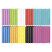 FIMO Lot 10 pains 57G Blanc-citron-Noir-rge-or métal-framboise-vert pomme-lavande-menthe-Bleu pacifiq - produit supprimé à épuisement du stock