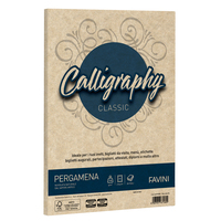 Carta Calligraphy pergamena - A4 - 190 gr - nocciola 04 - Favini - conf. 50 fogli