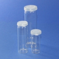 15ml Flacon pilulier en verre sodocalcique avec couvercle coiffant à clipser en PE