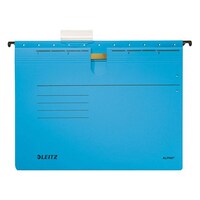 Függőmappa gyorsfűző szerkezettel LEITZ Alpha A/4 karton kék 25 db/doboz