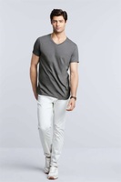 Póló (Gildan Softstyle) férfi v-nyakú férfi (100%pamut) white, M